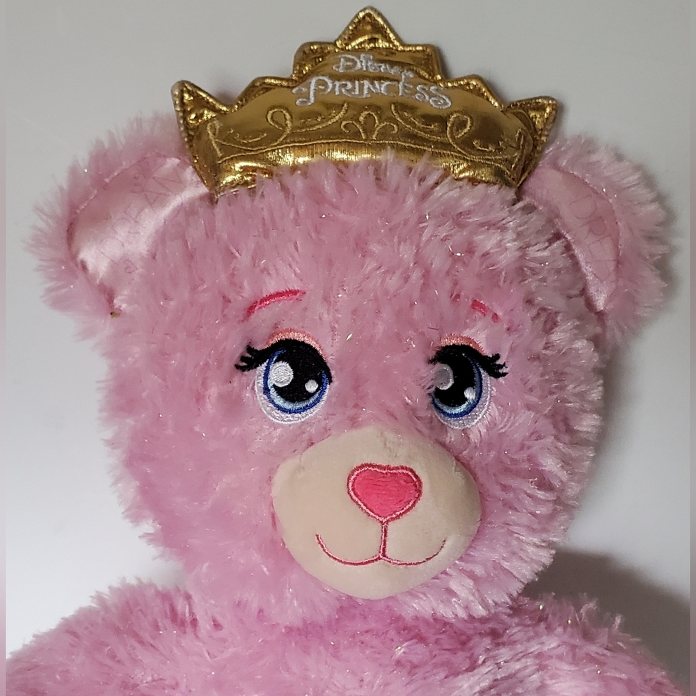 Build-A-Bear Disney Princesses Pink Sparkle Toy Plush Stuffed Animal- Works- EUC